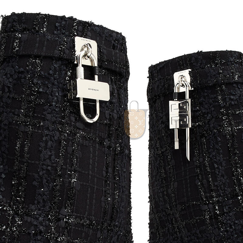 GIVENCHY SHARK LOCK ANKLE BOOTS IN TWEED BE603KE1QA